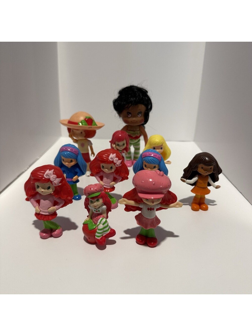McDonald's Strawberry Shortcake Happy Meal Toy Lot 10pc Mini Figures USED